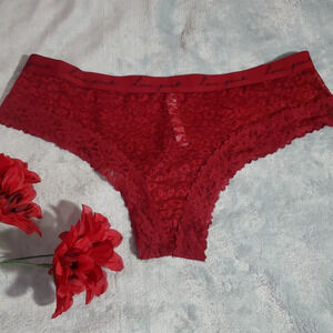 Vintage PINK VICTORIA'S SECRET Red Panty EXTRA LOW RISE HIPSTER Cheekster XL